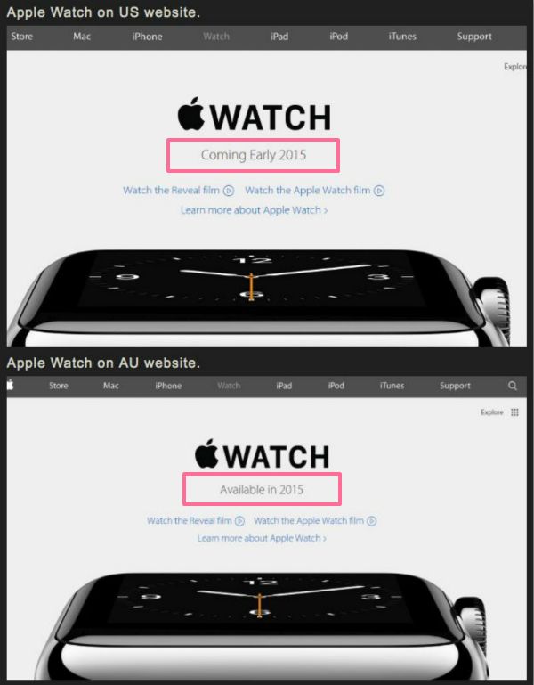 网站露Apple Watch端倪 大陆和香港第二批