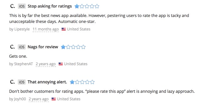 寻求用户评价App的正确方法