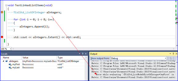 Create views of OpenCASCADE objects in the Debugger