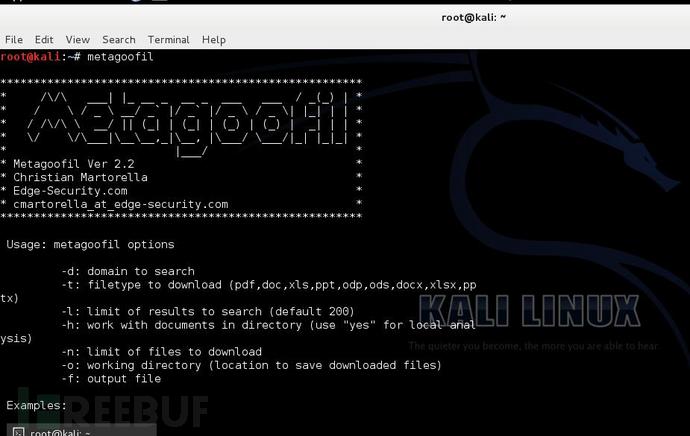 使用Kali Linux在渗透测试中信息收集