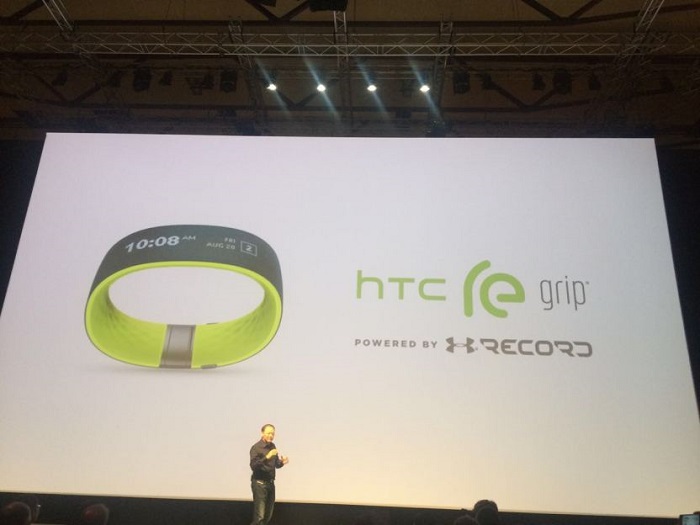HTC发布可穿戴新品：GPS运动手环Grip、VR眼镜Vive