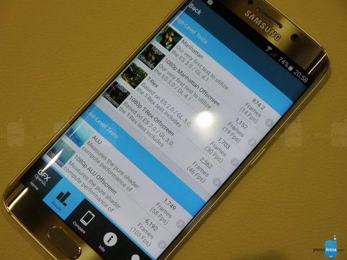 三星Galaxy S6 Edge性能曝光：跑分秒魅族MX4，存储性能炸裂
