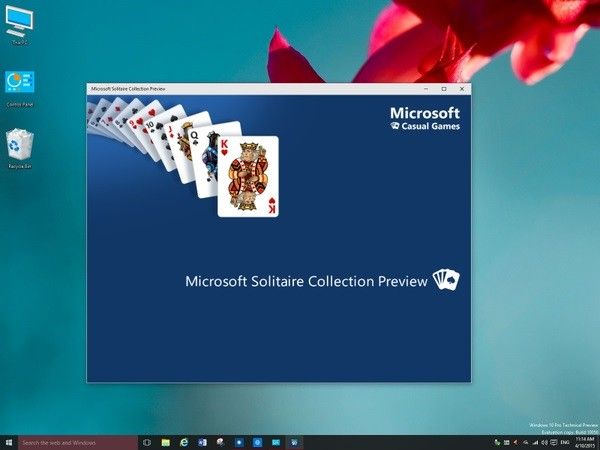 微软将20年经典游戏“纸牌”带回Windows