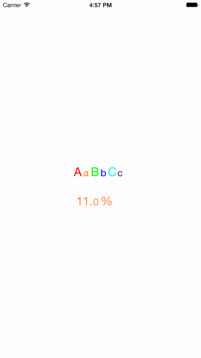 iOS开发笔记－一种任意字体、颜色混排UILabel的实现