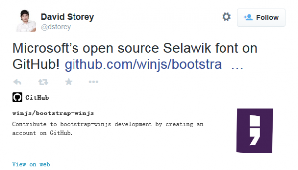 微软最新注册Selawik为一套开源字体
