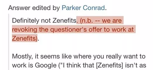 在Quora的提问让他少了一个Offer，也让他看清了一家公司