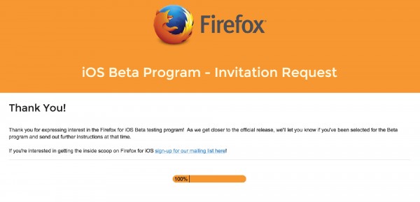 Mozilla开始寻找用户测试iOS版Firefox浏览器