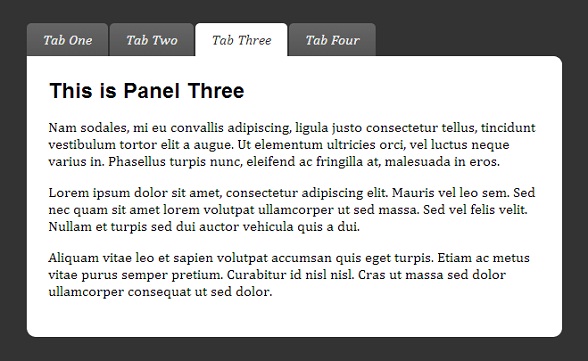 8款超酷实用的CSS3 Tab菜单集合