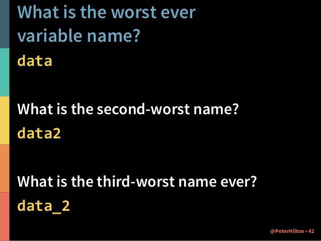 编程如何命名之三：糟糕的命名