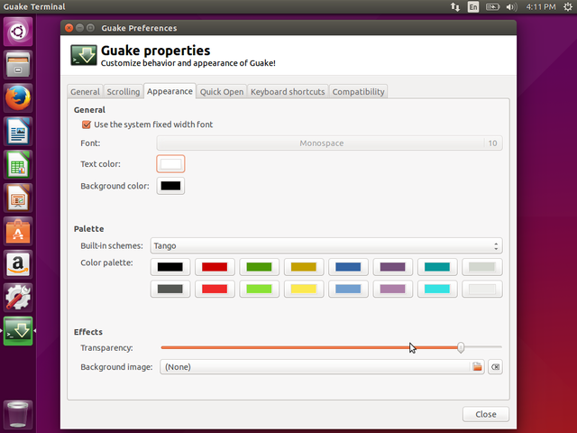 Guake 0.7.0发布:下拉式Gnome桌面终端