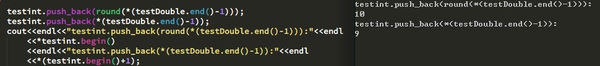 [C++]两个迭代器初始化容器出现浮点数舍入的情况