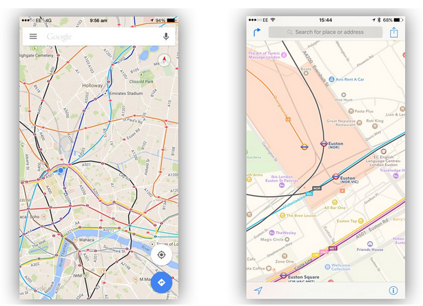 地图服务哪家更强？苹果地图vs谷歌地图