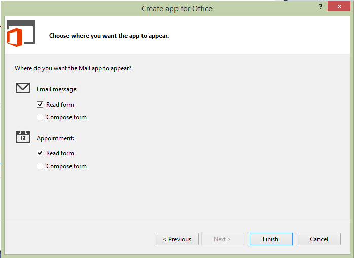 使用 Visual Studio 开发并调试 Mail Add-in (mail app for Outlook)