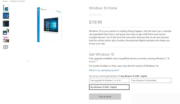 Windows 10安装U盘开卖！745元起