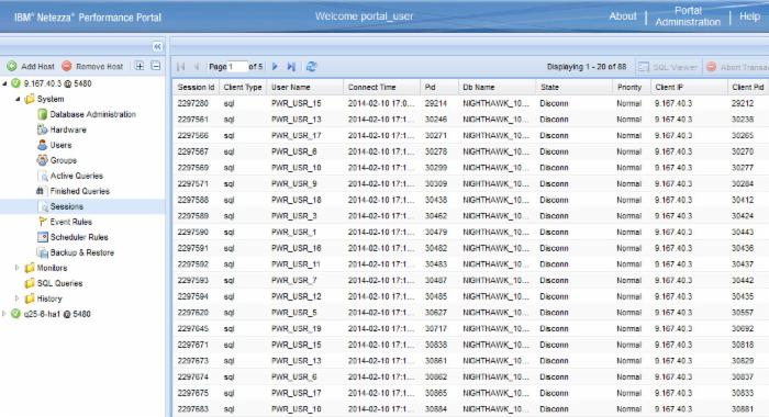 利用 IBM Netezza Performance Portal 2.1 在 PureData for Analytic 系统中对资源分配进行监视和调整