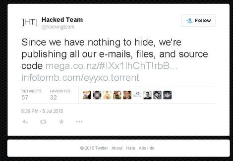【综述】Hacking Team反被黑，攻击者宣称已窃取400GB数据