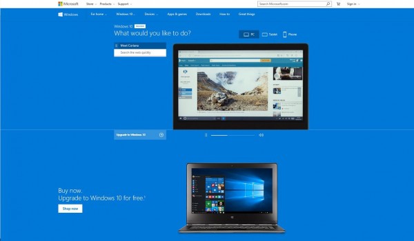微软推出&quot;Windows 10 Demo&quot;网站 助用户掌握新系统