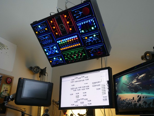 男子打造现实版计算机控制面板 - 超炫酷