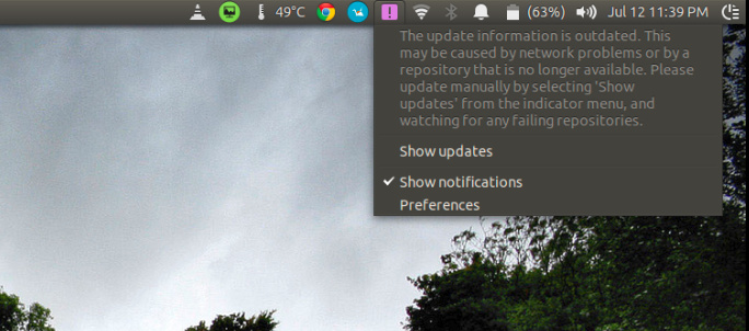Ubuntu 14.04中修复“update information is outdated”错误