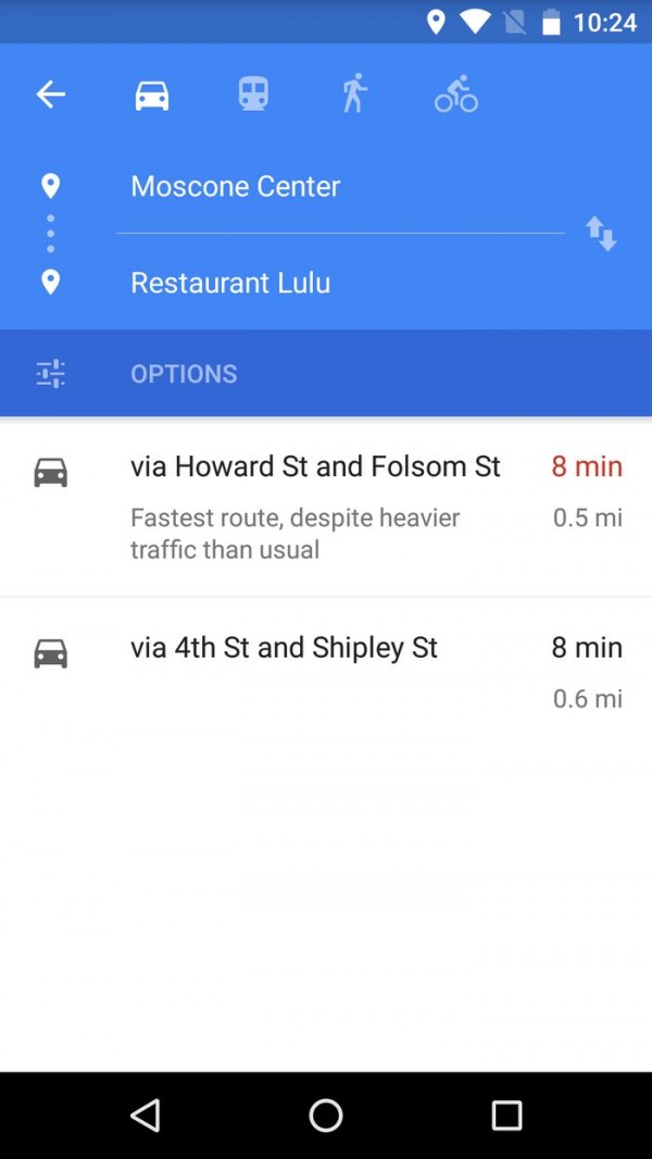 新版Google Maps下载：全新导航界面