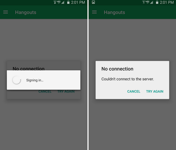 Hangouts遇到奇怪故障 部分Android用户无法聊天