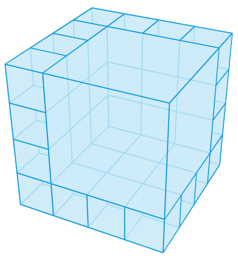 趣题：怎样把一个立方体分成54个小立方体？