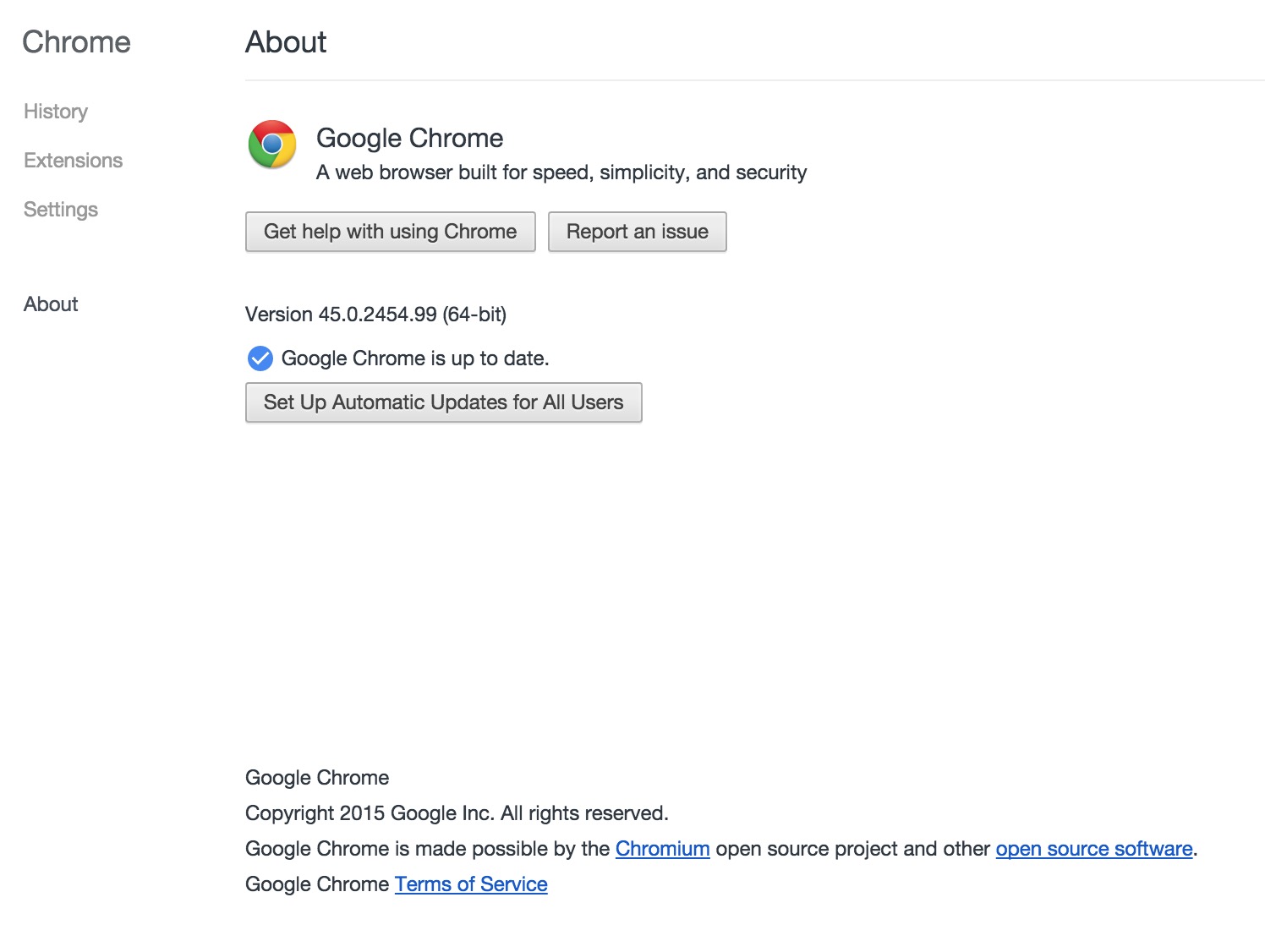 Google Chrome v45.0.2454.99正式版发布