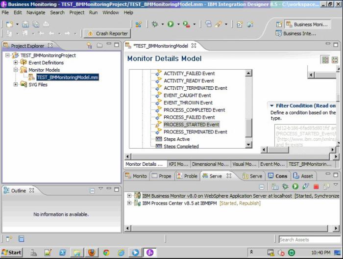 为 IBM Business Process Manager V8.5 流程构建和部署业务监视器模型