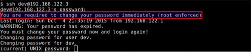 如何迫使Linux用户在第一次登录时更改初始密码？