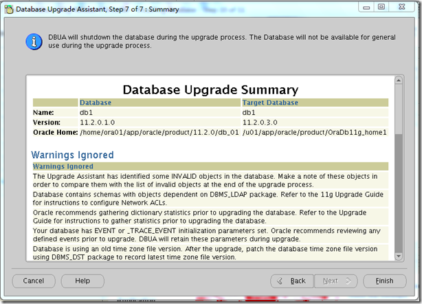 ORACLE11.2.0.1升级到11.2.0.3