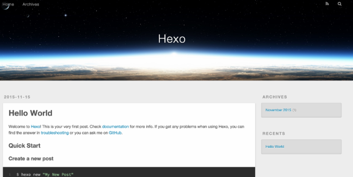 简洁轻便的博客平台: Hexo详解