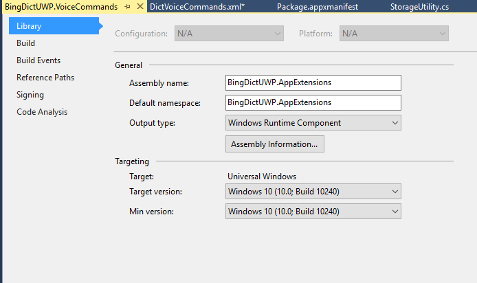 在UWP应用中加入Cortana语音指令集