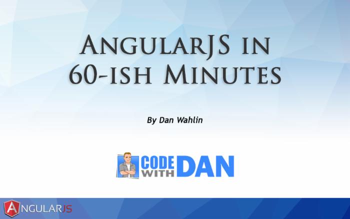 推荐10个很棒的AngularJS学习指南
