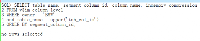 In-Memory for Column