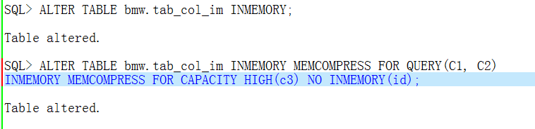 In-Memory for Column