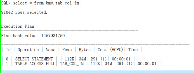 In-Memory for Column