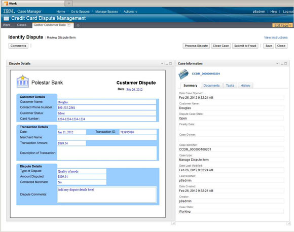 使用行业模板实现高级案例管理，第 1 部分: 介绍 IBM Case Manager 的 Credit Card Dispute Manag...
