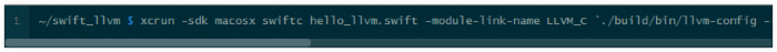 如何在Swift中使用LLVM API？