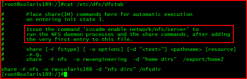 【Solaris】Solaris10操作系统 NFS服务配置