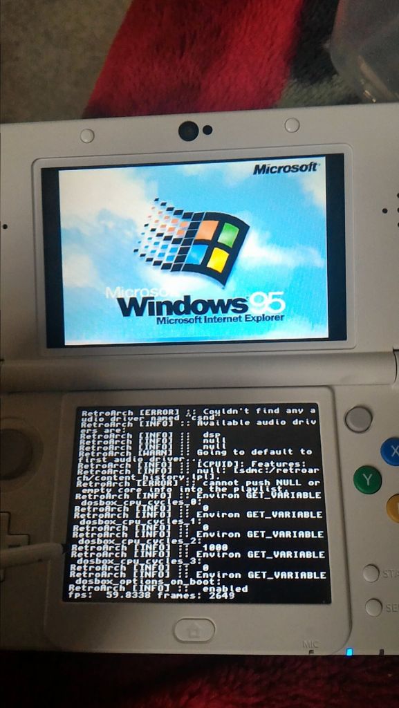 画面好美：任天堂N3DS掌机成功运行Win 95