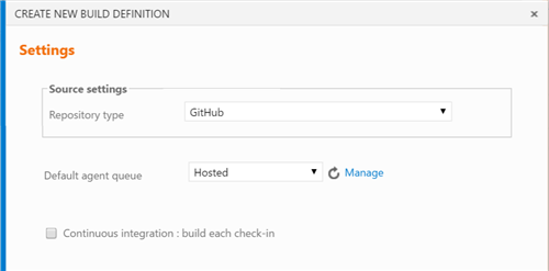 使用VS Team Services自动建置签入GitHub的Android项目