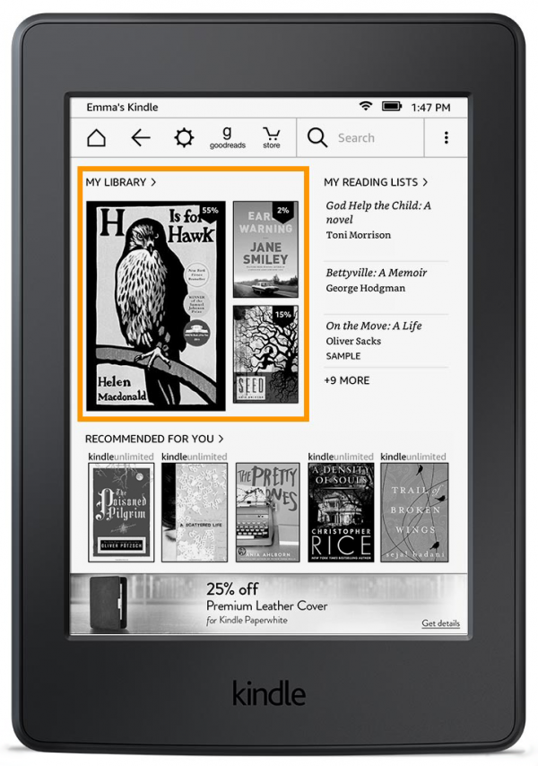 亚马逊Kindle终于获得全新用户界面