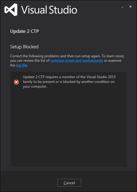 微软发布VS2015 Update 2社区技术预览版