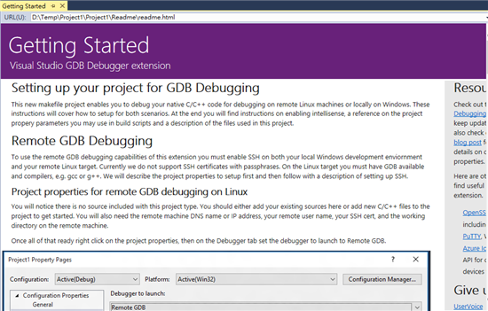 使用VS GDB扩充套件在VS上远端侦错Linux上的C/C++程序