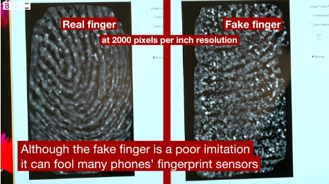 指纹识别非万能：低分辨率传感器易被破解