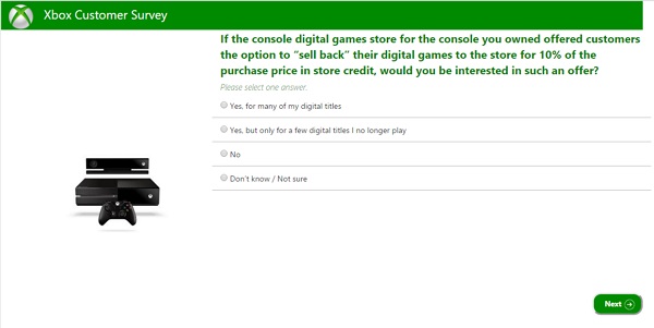 微软问你愿意用1/10的价格，将你的Xbox数码游戏卖回给微软吗？