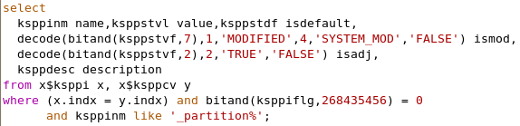 如何根据v$parameter查询Oracle隐含参数