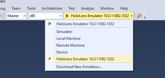 HoloLens开发手记 - 使用Visual Studio Using Visual Studio