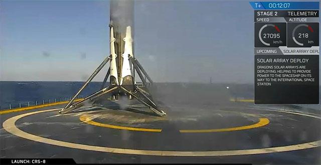 SpaceX做到了！今凌晨成功实现海上回收火箭