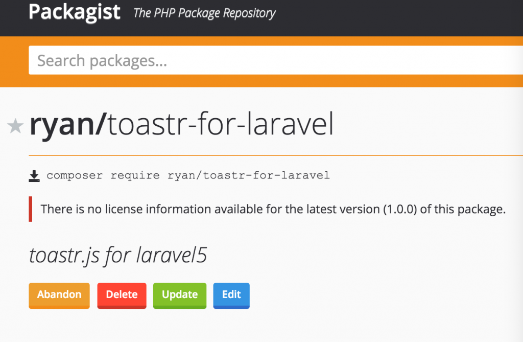 Laravel Composer Package 开发实战 toastr-for-laravel5